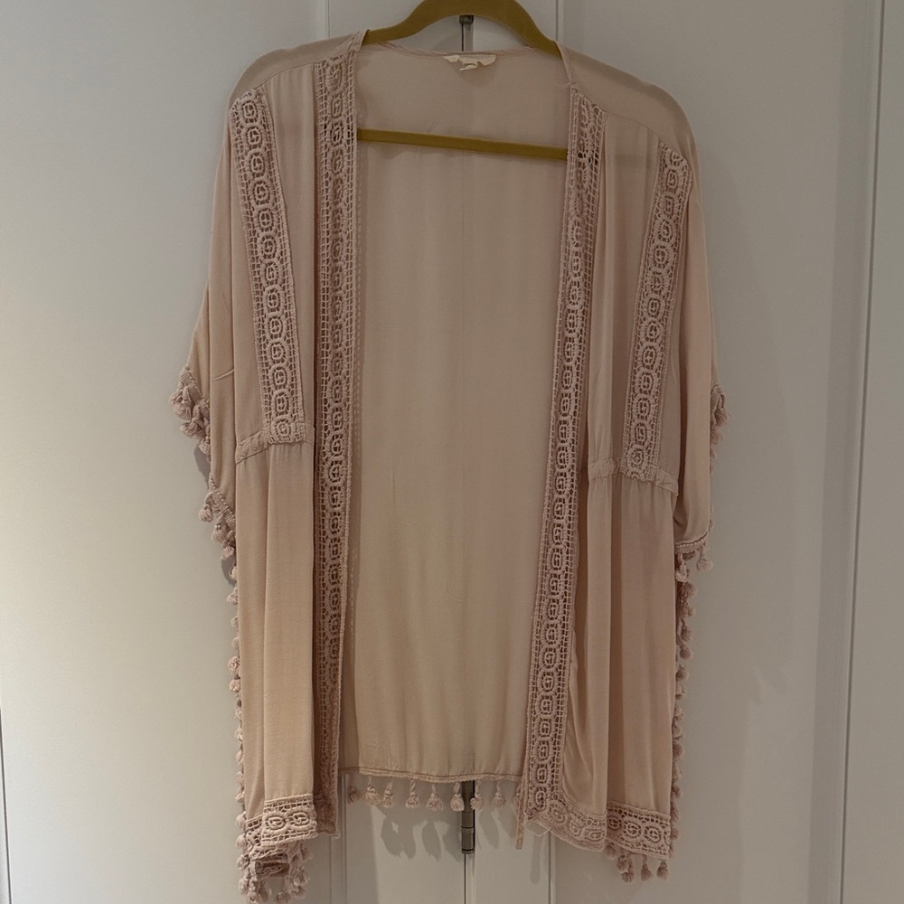 Freeway Cream Lace Trim Tunic